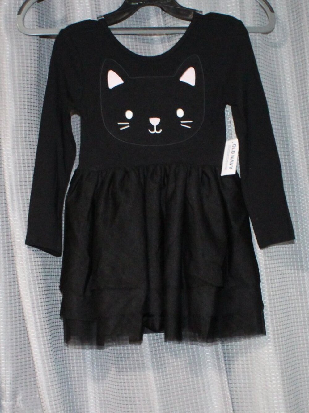 NWT Old Navy Toddler Long Sleeve Halloween Tutu Dress Black Size 4T